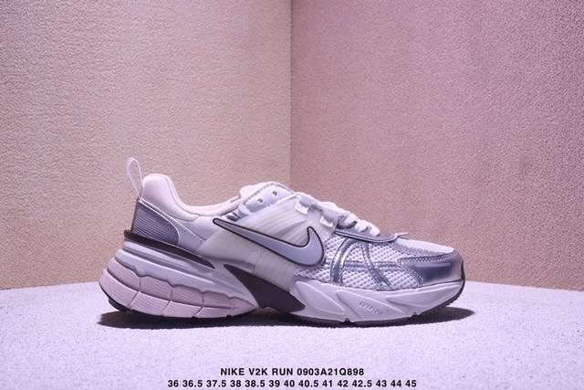 Authentic Nike V2K Run running shoes, retro style mesh breathable sports shoes i