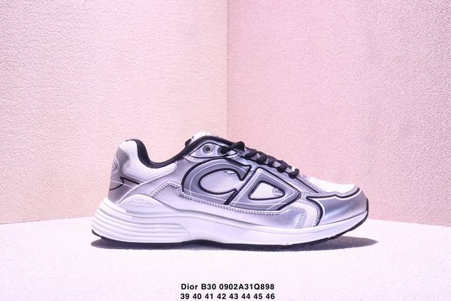 Genuine Dior B30 mesh fabric thick-soled lace-up casual low-top sneakers for me