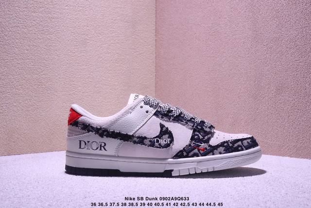 Nike Sb Dunk Low "Dior co-branded Pig Eight White Swoosh" anniversary high-end c