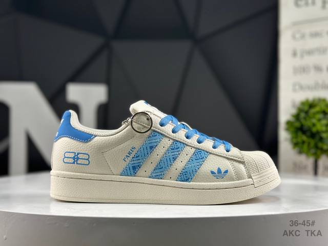 Company-level half-size Adidas shell-toe casual sneakers, exclusive controlled g