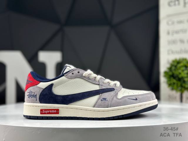 Nike Travis Scott X Fragment Design X Air Jordan 1 Low Og Sp Aj1 Joe 1 Low-top