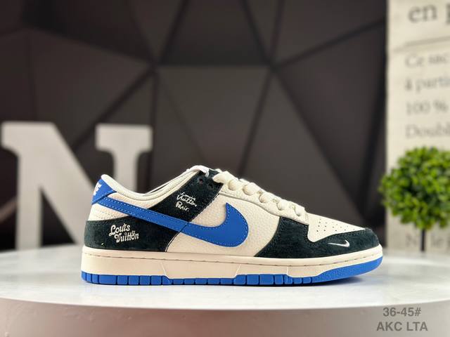 This Nike Dunk Low Retro collaboration features low-top casual sneakers made fr