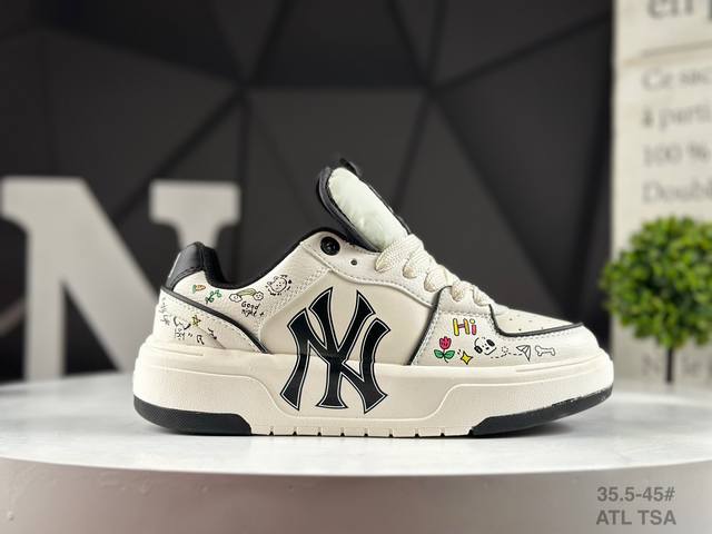 Company-level Mlb Ny printed internet celebrity dad shoes graffiti prank inner *