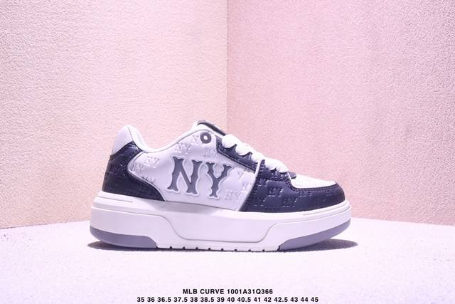 Mlb Chunky Liner Embo Monogram Coopers Town low-top casual shoes with thick sole