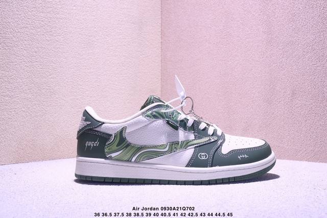 Overseas hit limited edition sale! Travis Scott x Jordan 1 Low "Gucci co-brande