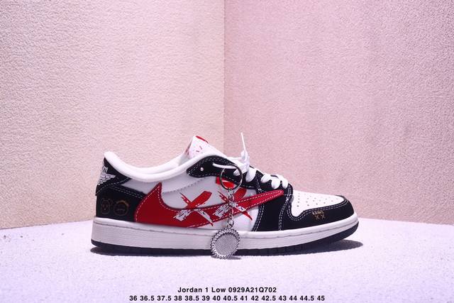 Overseas hit limited edition sale! Travis Scott X Jordan 1 Low high-end custom