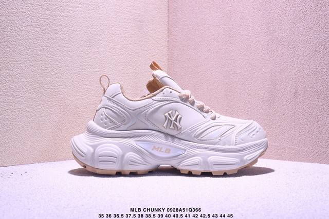 Company-level Mlb Chunky Liner Denim Trendy All-match Thick-soled Elevated Casua