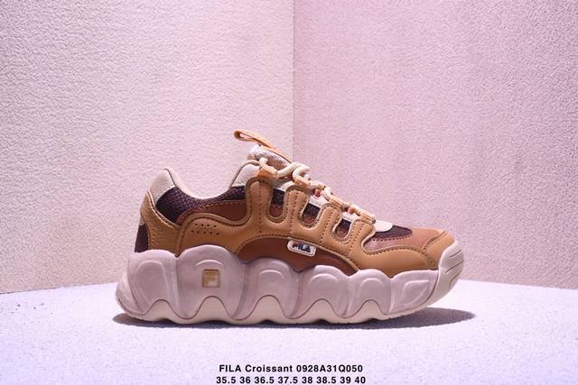 Company-level Fila Croissant We fleece fabric synthetic leather non-slip and wea