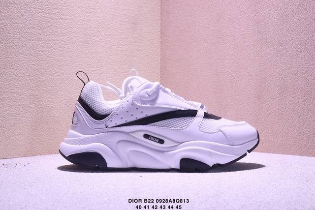 Genuine Dior B22 Cowhide Tech Mesh Comfortable Daily Low-Top Casual Shoes Size: