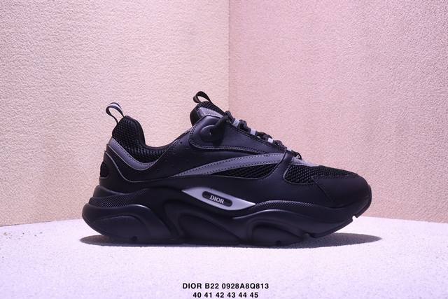 Genuine Dior B22 Cowhide Tech Mesh Comfortable Daily Low-Top Casual Shoes Size: