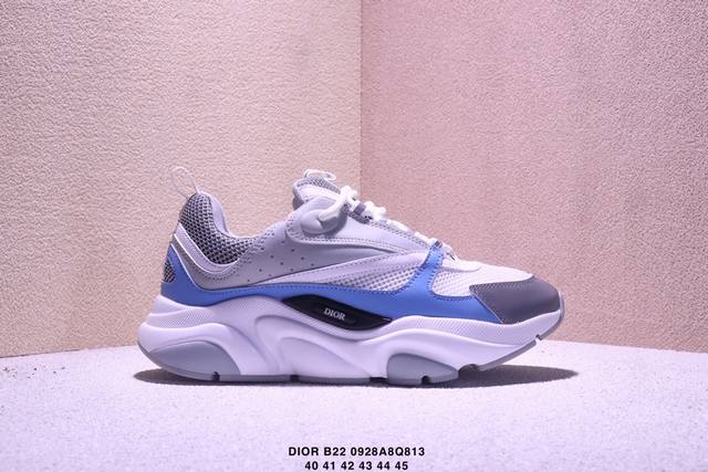 Genuine Dior B22 Cowhide Tech Mesh Comfortable Daily Low-Top Casual Shoes Size: