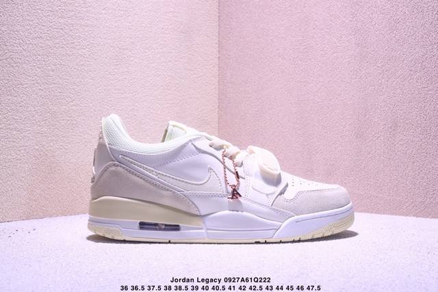 Jordan Legacy 312 Low 'Coconut Milk Black' comfortable round-toe low-top retro b