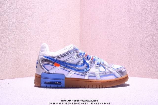 Corporate-level Off-White x Nike Air Rubber Dunk series Nike leather frame low-