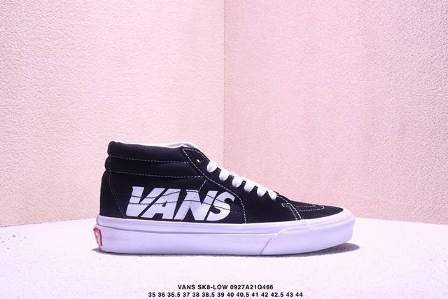 Vans Sk8-Low classic mid-top black and white casual sneakers canvas shoes Vn0A4U