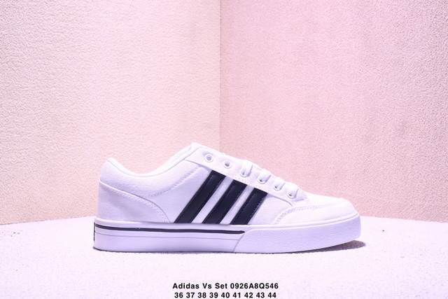 Adidas Adidas Vs Set Retro Canvas Breathable Couple Casual Classic Sneakers Xm0