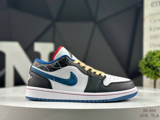Real label with half size Nike Air Jordan 1 Mid" Aj1 Jordan generation low-top