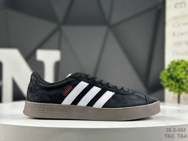 Authentic label with half size Adidas Vl Court Classic, a versatile itemsuede no