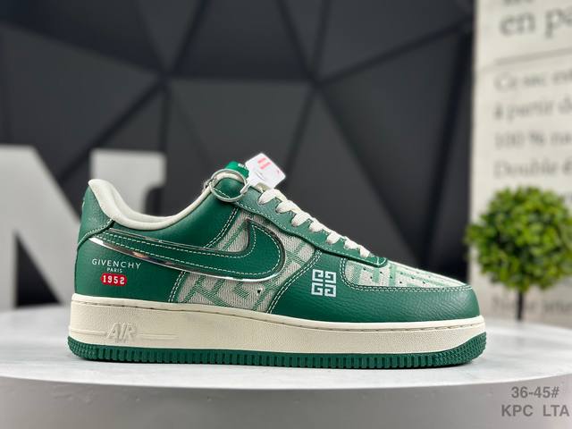 Company-level Nike Air Force 1'07 Low Burberry co-branded American military gre
