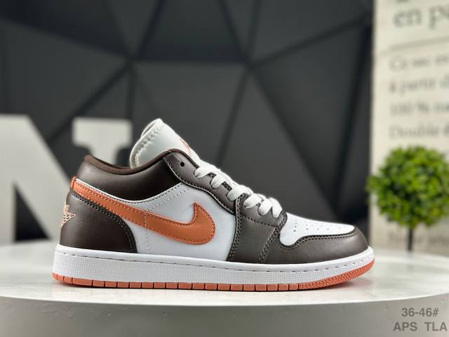 Authentic Nike Air Jordan 1 Low with half-size label. Aj1 low-top casual sneaker