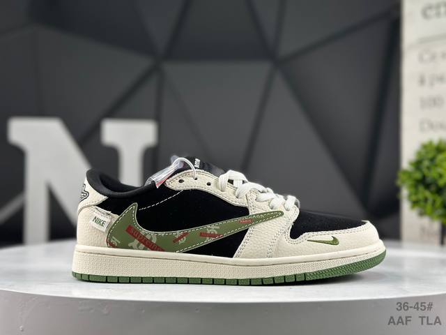 Welfare special price Nike Air Jordan 1 X Travis Scott Aj1 inverted hook Joe One