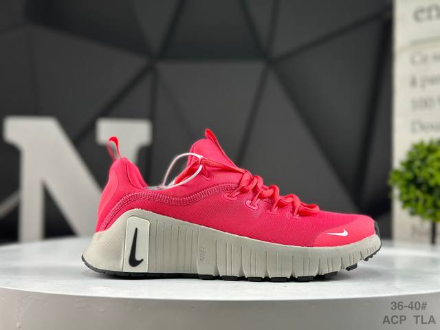 Nike Free Metcon 6 Mesh Round Toe Lace-Up Shock-Absorbing Non-Slip Low-Top Casua