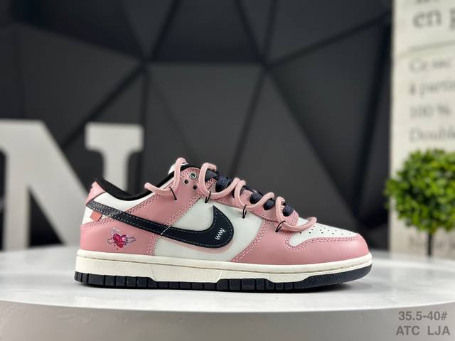 Nike Sb Dunk Low Valentine's Day Lace-up Anniversary High-end Custom Low-top Ca