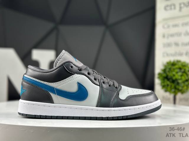 Authentic Nike Air Jordan 1 Low with half-size label. Aj1 low-top casual sneaker