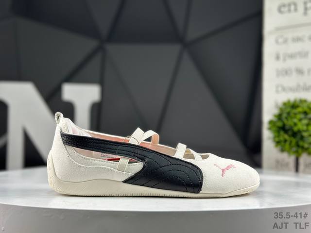 PUMA Speedcat Comfortable and Versatile Ballet Strap Hollow Sweet Design Contras