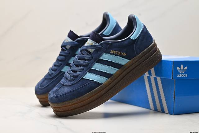 Company-level Adidas Handball Spzl replica antique Three-leaf thick-soled casua