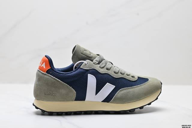 Corporate-level Veja Rio Branco mesh breathable stitching upper cushioning spor