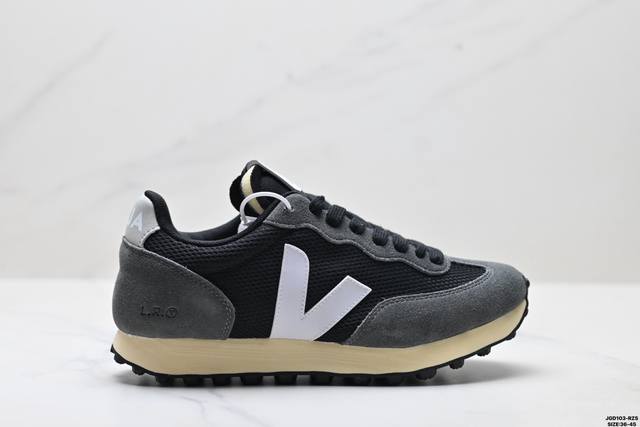 Corporate-level Veja Rio Branco mesh breathable stitching upper cushioning spor