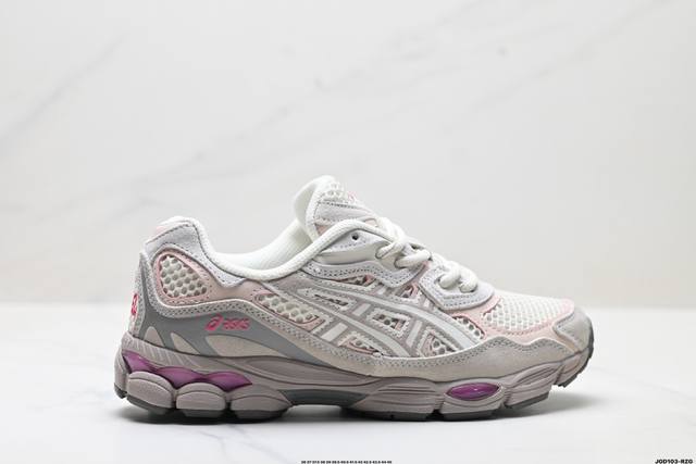 Company-level Asics Gel-Nyc Asics breathable mesh upper with some synthetic leat