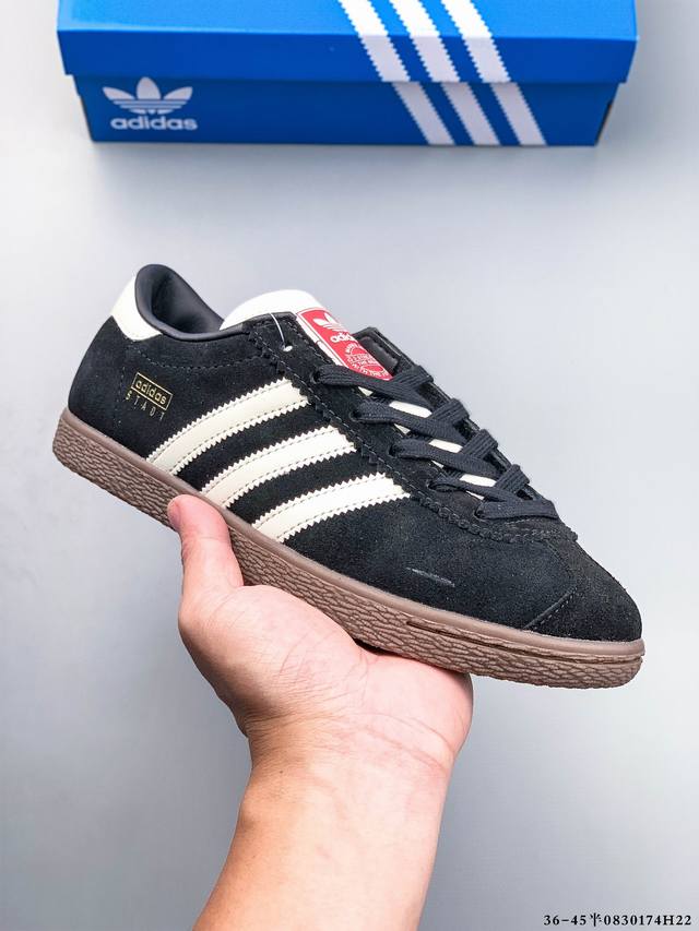 Adidas Stadt Classic Suede Thin-Sole Sneakers T-Toe Classic leather and suede sn