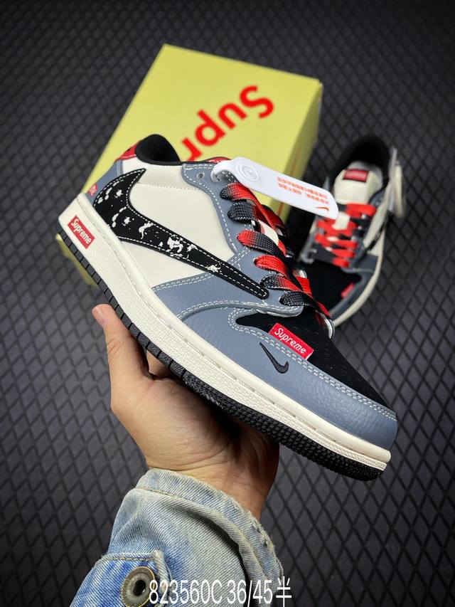 C Corporate-grade Nike Air Jordan 1 X Travis Scott Aj1 inverted hook Joe One inv