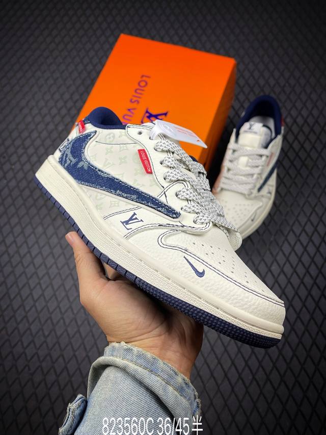 C Corporate-grade Nike Air Jordan 1 X Travis Scott Aj1 inverted hook Joe One inv