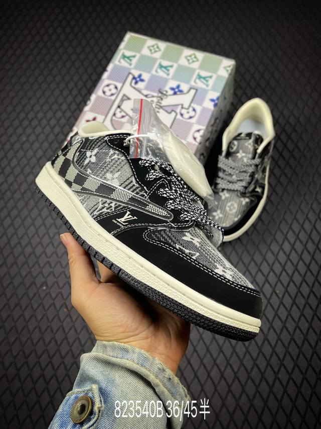 B Corporate-grade Nike Air Jordan 1 X Travis Scott Aj1 inverted hook Joe One inv