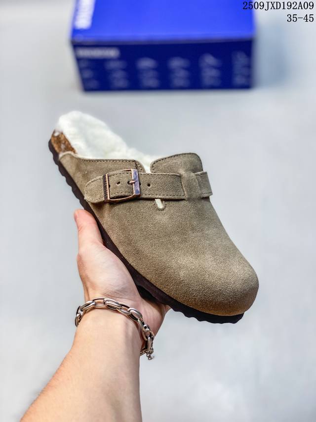 Birkenstock Birkenstock half-toe shoes with fleece casual sneakers 910490Asuwi 3