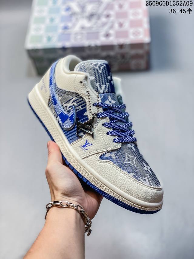 Overseas hit limited sale! High-end customized Nike Jordan "Louis Vuitton LV jo