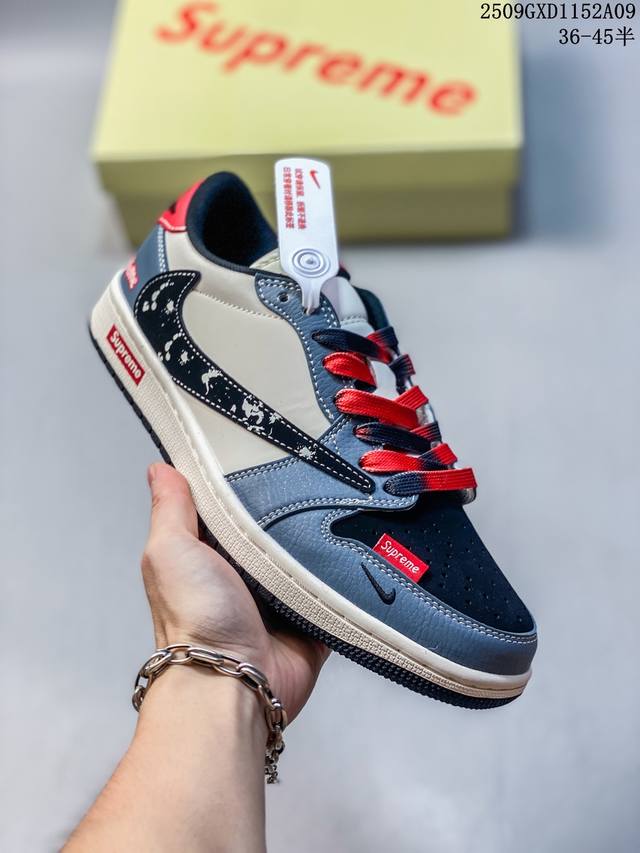 Corporate-level Nike Air Jordan 1 X Travis Scott Aj1 inverted hook Joe One inve