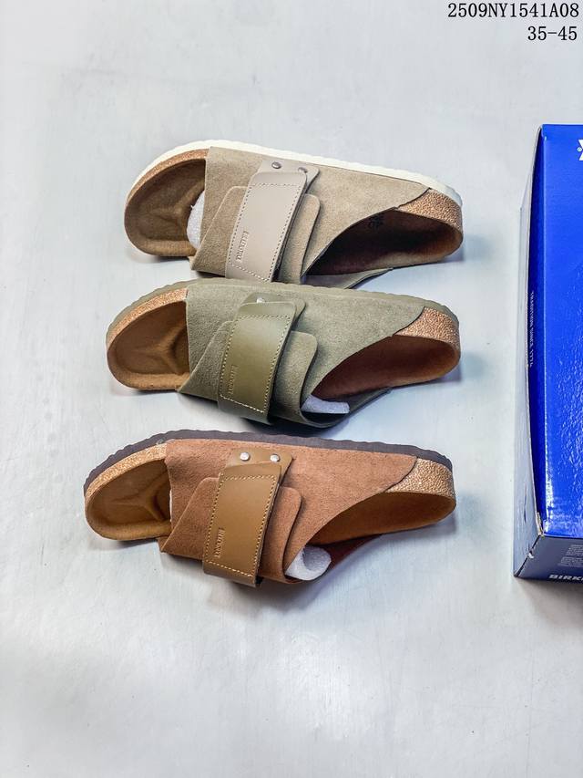 Authentic Birkenstock half-slip sandal series Chrome Hearts double buckle metal