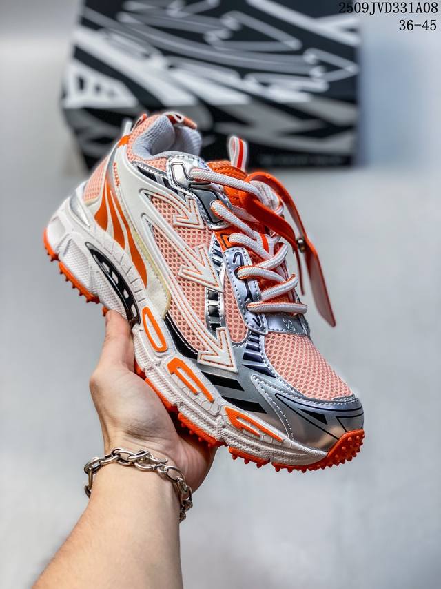 Off 24Ss White new three-arrow Ow shoes functional retro casual sports running s
