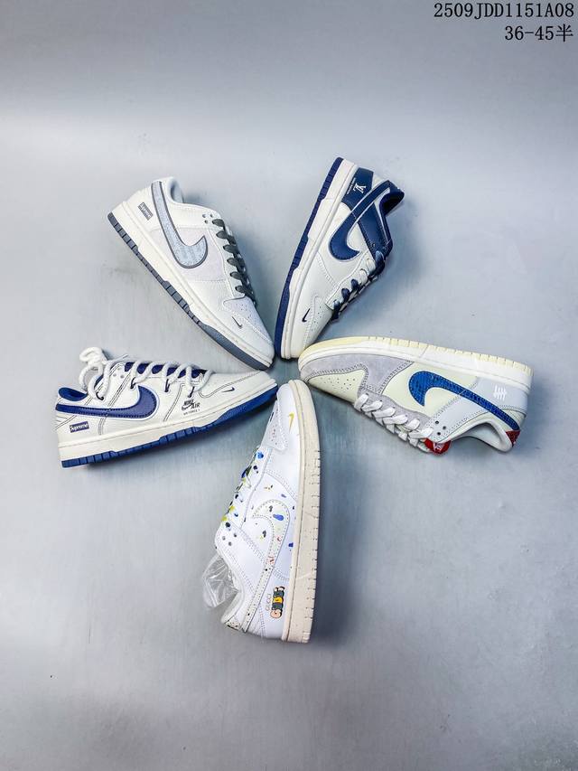 Nike Sb Dunk Low "Un Joint Blue Dragon Scale" Anniversary high-end customized lo