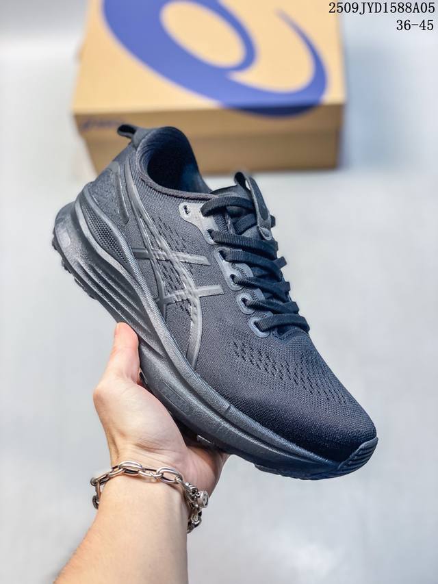 Asics men's sports shoes black and white 2025 summer Jolt5 mesh breathable commu