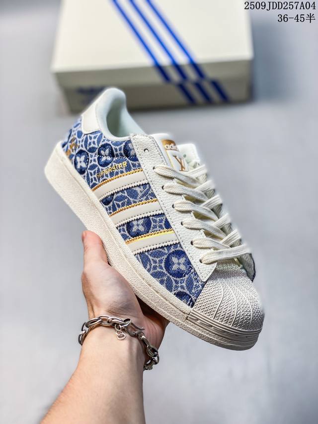 Company-level Adidas Originals Superstar Adidas clover shell head 'Diy' series
