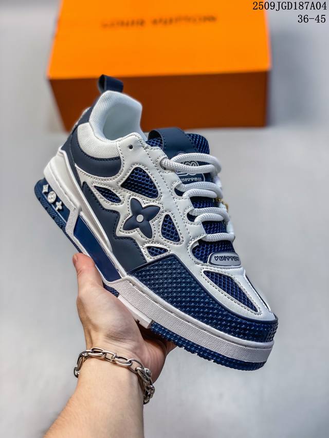 Corporate-grade Louis Vuitton Lv 2.0 sneakers, second generation, with stitched