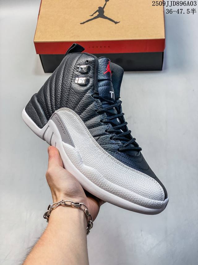 Air Jordan 12 Retro Melo High Top Replica White Blue Silver Aj12 Jordan 12 Gener