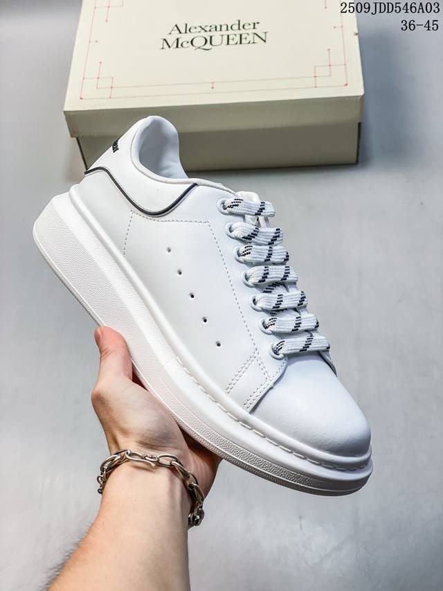 Alexandermcqueen Mcq couple's white shoes thick-soled height-enhancing casual sh