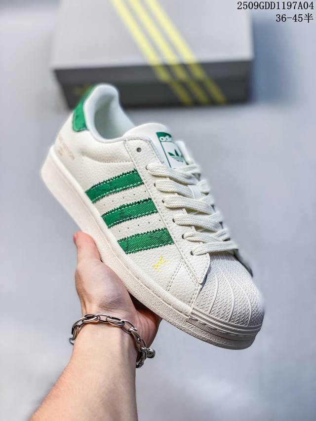 Adidas Originals Superstar non-slip wear-resistant lightweight breathable low-t