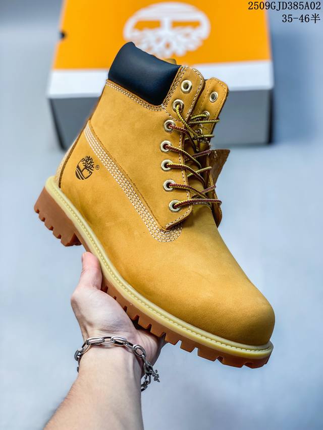Timberland Timberland classic yellow high-top sneakers. Women's six-hole model 1