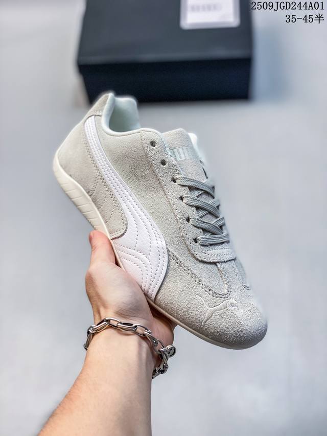 The Puma Speedcat Og is a low-top, German-inspired, retro, versatile racing sho